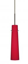 Besa Lighting 1BT-5674RM-BR - Besa Camino Pendant Bronze Ruby Matte 1x40W E12 base