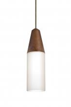 Besa Lighting 1JC-NINIMD-LED-BR - Besa, Nini Cord Pendant, Medium/Opal, Bronze Finish, 1x9W LED