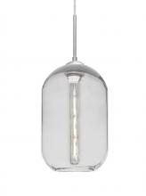 Besa Lighting 1JC-OMEGA12CL-EDIL-SN - Besa, Omega 12 Cord Pendant, Clear, Satin Nickel Finish, 1x5W LED Filament