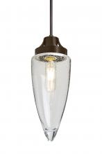 Besa Lighting 1JC-SULUCL-EDIL-BR - Besa, Sulu Cord Pendant, Clear Bubble, Bronze Finish, 1x8W LED Filament