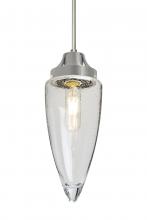 Besa Lighting 1JC-SULUCL-EDIL-SN - Besa, Sulu Cord Pendant, Clear Bubble, Satin Nickel Finish, 1x8W LED Filament