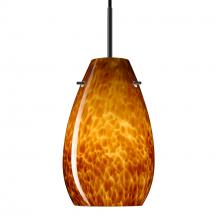 Besa Lighting 1JT-412618-BK - Besa Pera 9 Pendant Black Amber Cloud 1x100W Medium Base