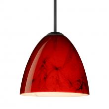 Besa Lighting 1JT-4470MA-BK - Besa Vila Pendant Black Magma 1x60W Medium Base