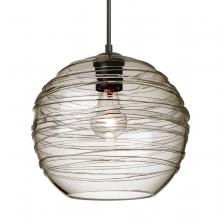 Besa Lighting 1JT-462702-BK - Besa Wave 10 Pendant Black Smoke 1x60W Medium Base