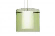 Besa Lighting 1KG-L18407-BR - Besa Pendant Pahu 12 Bronze Transparent Olive 1x100W Medium Base