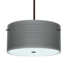 Besa Lighting 1KT-4008TN-BR - Besa Stem Pendant Tamburo 16 Bronze Titan 3x100W Medium Base