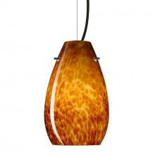 Besa Lighting 1KX-412618-BK - Besa Pera 9 Cable Pendant Amber Cloud Black 1x100W Medium Base