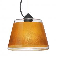 Besa Lighting 1KX-PIC9GD-BK - Besa Pica 9 Pendant 1Kx Gold Sand Black 1x75W Medium Base