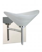 Besa Lighting 1SW-191352-CR-SQ - Besa Wall With SQ Canopy Hoppi Chrome Marble 1x40W G9