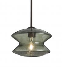 Besa Lighting 1TT-ZENMS-BR - Besa, Zen Stem Pendant, Moss Bubble, Bronze Finish, 1x60W Medium Base