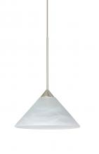 Besa Lighting 1XC-117652-SN - Besa Pendant Kona Satin Nickel Marble 1x50W MAX GY6.35 Base