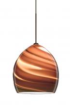 Besa Lighting 1XC-1716SK-LED-BR - Besa Pendant Sprite Bronze Smoke Twist 1x5W LED