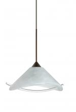 Besa Lighting 1XC-181304-BR - Besa Pendant Hoppi Bronze Marble/Clear 1x50W MAX GY6.35 Base