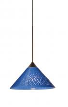 Besa Lighting 1XC-282484-BR - Besa Pendant Kona Bronze Blue Starpoint 1x50W MAX GY6.35 Base