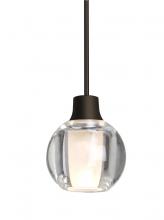 Besa Lighting 1XC-BOCA3CL-BR - Besa, Boca 3 Cord Pendant, Clear, Bronze Finish, 1xMAX GY6.35 Base