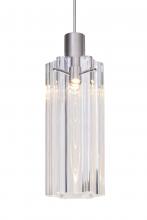 Besa Lighting 1XC-ICE7CL-SN - Besa Ice 7 Pendant, Clear Glass, Satin Nickel Finish, 1x35W MAX GY6.35 Base