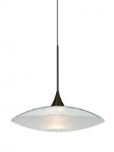 Besa Lighting 1XT-6294CL-BR - Besa Pendant Spazio Bronze Clear/Frost 1x50W MAX GY6.35 Base