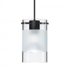 Besa Lighting 1XT-6524EC-BK - Besa Pendant Scope 4, Black Finish, Clear/Frost 1x50W MAX GY6.35 Base MR16