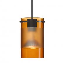 Besa Lighting 1XT-6524EG-BK - Besa Pendant Scope 4, Black Finish, Armagnac/Frost 1x50W MAX GY6.35 Base MR16
