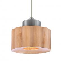 Besa Lighting 1XT-KAONA-LED-SN - Besa, Kao Cord Pendant, Natural, Satin Nickel Finish, 1x3W LED