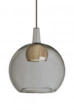 Besa Lighting 1JC-BENJISMNA-LED-BR - Besa, Benji Cord Pendant, Smoke/Natural, Bronze Finish, 1x9W LED