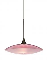 Besa Lighting 1XC-6294RD-LED-BR - Besa Pendant Spazio Bronze Red/Frost 1x5W LED