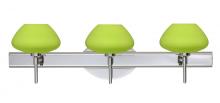Besa Lighting 3SW-541035-CR - Besa Wall Peri Chrome Chartreuese 3x40W G9