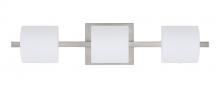 Besa Lighting 3WS-787307-LED-SN - Besa Wall Paolo Satin Nickel Opal Matte 3x5W LED