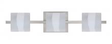 Besa Lighting 3WS-787399-LED-SN - Besa Wall Paolo Satin Nickel Opal Frost 3x5W LED