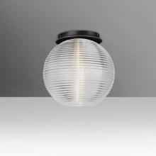 Besa Lighting 461600C-BK - Besa Kristall 8 Ceiling, Clear, Black Finish, 1x60W MAX Medium base