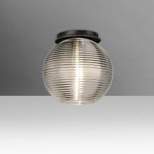 Besa Lighting 461602C-BK - Besa Kristall 8 Ceiling, Smoke, Black Finish, 1x60W MAX Medium base