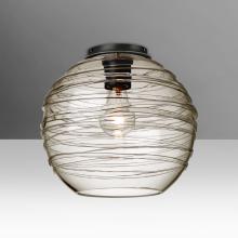 Besa Lighting 462702C-BK - Besa Wave 10 Ceiling, Smoke, Black Finish, 1x60W MAX Medium base