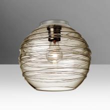 Besa Lighting 462702C-SN - Besa Wave 10 Ceiling, Smoke, Satin Nickel Finish, 1x60W MAX Medium base