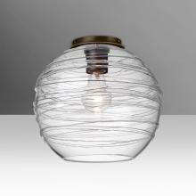 Besa Lighting 462761C-BR - Besa Wave 10 Ceiling, Clear, Bronze Finish, 1x60W MAX Medium base