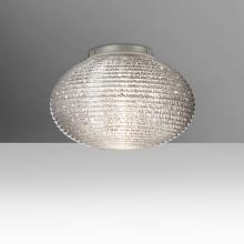 Besa Lighting 4912GLC-SN - Besa Pape 10 Ceiling, Glitter, Satin Nickel Finish, 1x60W MAX Medium base