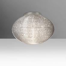 Besa Lighting 4913GLC-SN - Besa Pape 12 Ceiling, Glitter, Satin Nickel Finish, 1x60W MAX Medium base