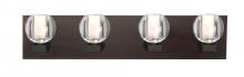Besa Lighting 4WF-BOCACL-BR - Besa, Boca Vanity, Clear, Bronze Finish, 4x40W Halogen