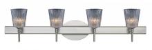 Besa Lighting 4SW-512500-SN - Besa Wall Nico 4 Satin Nickel Clear Stone 4x40W G9