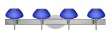 Besa Lighting 4SW-541087-LED-CR - Besa Wall Peri Chrome Blue Matte 4x5W LED