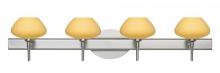 Besa Lighting 4SW-5410VM-SN - Besa Wall Peri Satin Nickel Vanilla Matte 4x40W G9