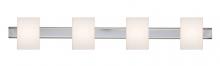 Besa Lighting 4SW-TITO07-CR - Besa, Tito Vanity, Opal Matte, Chrome Finish, 4x40W G9