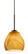 Besa Lighting B-4122HN-BR - Besa Bolla Pendant For Multiport Canopy Bronze Honey 1x50W E12 base