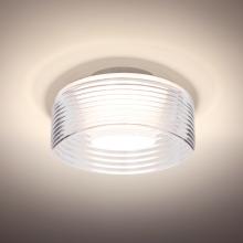 Besa Lighting BELUCLC-LED-SN - Belu Ceiling, Clear Shade, Satin Nickel Finish, 1x5W LED
