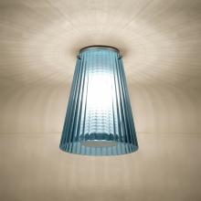 Besa Lighting DIONBLC-SN - Dion Ceiling, Blue Shade, Satin Nickel Finish, 1x60W MAX Medium base