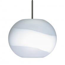 Besa Lighting J-477699-BK - Besa Pendant For Multiport Canopy Luna Black Opal Frost 1x100W Medium Base
