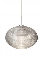 Besa Lighting J-4912GL-SN - Besa Pendant For Multiport Canopy Pape 10 Satin Nickel Glitter 1x100W Medium Base