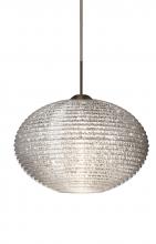 Besa Lighting J-4913GL-BR - Besa Pendant For Multiport Canopy Pape 12 Bronze Glitter 1x100W Medium Base