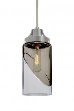 Besa Lighting J-BLINKSM-SN - Besa, Blink Cord Pendant For Multiport Canopy, Trans. Smoke/Clear, Satin Nickel Finish