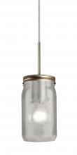 Besa Lighting J-MILO4WF-SN - Besa Pendant For Multiport Canopy Milo 4 Satin Nickel White Frost 1x40W Medium Base A15
