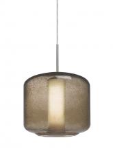 Besa Lighting J-NILES10SO-SN - Besa Niles 10 Pendant For Multiport Canopy, Smoke Bubble/Opal, Satin Nickel Finish